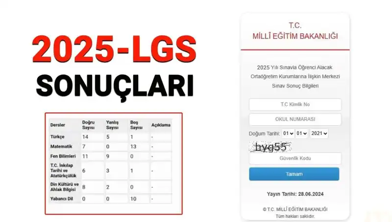 2025 LGS Sınav Sonuçları Açıklanıyor! Sonuçları Nasıl Sorgulayabilirsiniz?