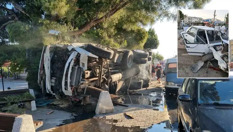 Freni Patlayan Kamyon, Trafik Işığında Duran Araçlara Çarptı: Korku Dolu Anlar!