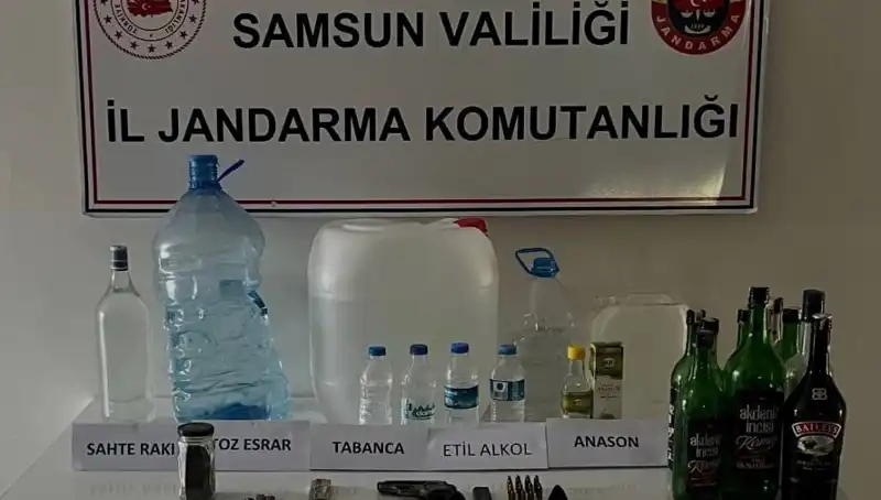 Samsun'da Sahte İçki Operasyonu: Şok Edici Litrelerce İçki Ele Geçirildi!